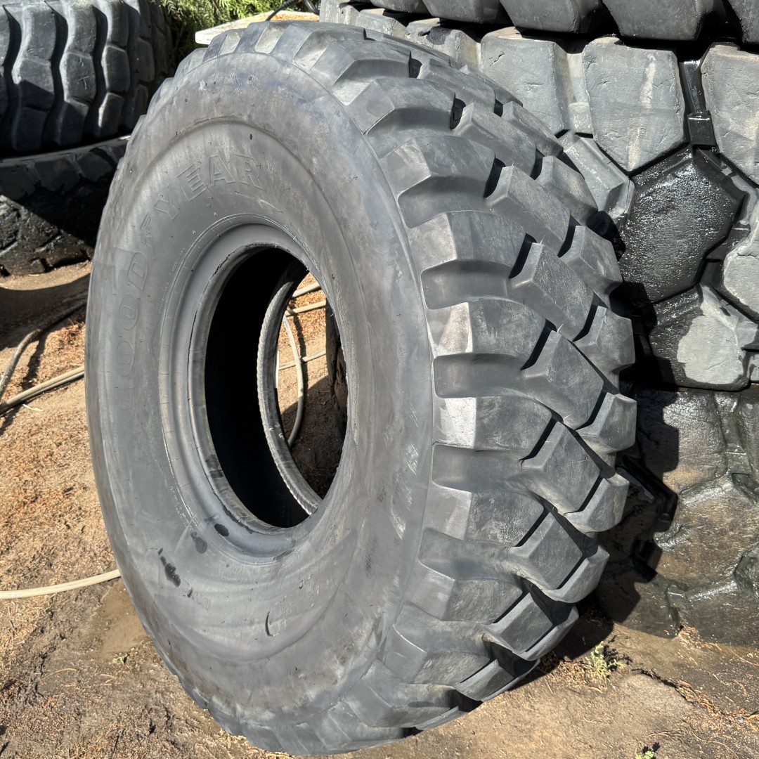 <font color='#da2127' font size ='2'><b>16.00R21 Goodyear OTR Tire E-3 L-3 G-3 AT2A AT-2A M </font></b><br><font size ='1' color='grey'>CONDITION: </font><font size ='2'>Used <br><font size ='1' color='grey'>TREAD DEPTH:</font><font size ='2'> 32/32nds<br><font size ='1' color='grey'>DETAILS:</font><font size ='2'> Clean, Balance Pads<br><font size ='1' color='grey'>REF #:</font><font size ='2'> P36667<br><font size ='1' color='grey'>LOCATION:</font><font size ='2'> San Jacinto, CA