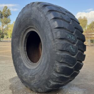 <font color='#da2127' font size ='2'><b>37.25R35 Goodyear OTR Tire E-3 RL-3J 2-Star </font></b><br><font size ='1' color='grey'>CONDITION: </font><font size ='2'>Used<br><font size ='1' color='grey'>TREAD DEPTH:</font><font size ='2'>  46/32nds<br><font size ='1' color='grey'>DETAILS:</font><font size ='2'> Clean<br><font size ='1' color='grey'>REF #:</font><font size ='2'> U470<br><font size ='1' color='grey'>LOCATION:</font><font size ='2'> San Jacinto, CA