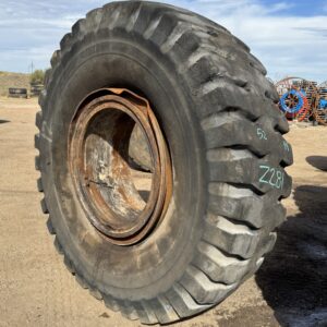 <font color='#da2127' font size ='2'><b>24.00R35 Bridgestone OTR Tire E-4 VRLS 2-Star </font></b><br><font size ='1' color='grey'>CONDITION: </font><font size ='2'>Used<br><font size ='1' color='grey'>TREAD DEPTH:</font><font size ='2'>  50/32nds<br><font size ='1' color='grey'>DETAILS:</font><font size ='2'> Clean, On Rim, Mild Burn Marks<br><font size ='1' color='grey'>REF #:</font><font size ='2'> Z281<br><font size ='1' color='grey'>LOCATION:</font><font size ='2'> Amarillo, TX