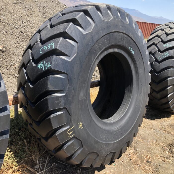 <font color='#da2127' font size ='2'><b>29.5X35 Firestone OTR Tire E-3 L-3 SRG Super Rock Grip 34-Ply </font></b><br><font size ='1' color='grey'>CONDITION: </font><font size ='2'>New-Take-Off<br><font size ='1' color='grey'>TREAD DEPTH:</font><font size ='2'>  48/32nds<br><font size ='1' color='grey'>DETAILS:</font><font size ='2'> Clean<br><font size ='1' color='grey'>REF #:</font><font size ='2'> C539<br><font size ='1' color='grey'>LOCATION:</font><font size ='2'> Wichita, KS