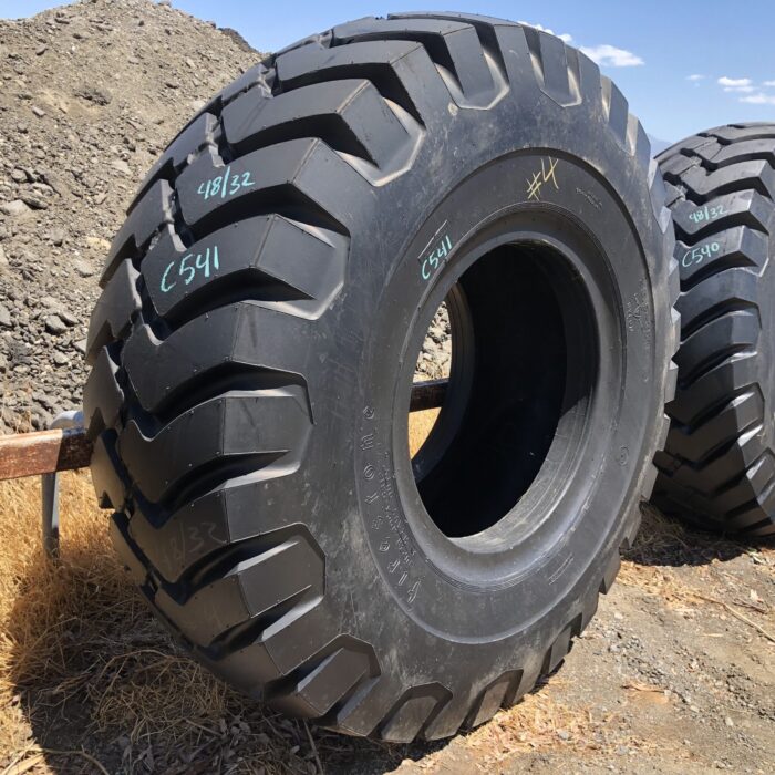 <font color='#da2127' font size ='2'><b>29.5X35 Firestone OTR Tire E-3 L-3 SRG Super Rock Grip 34-Ply </font></b><br><font size ='1' color='grey'>CONDITION: </font><font size ='2'>New-Take-Off<br><font size ='1' color='grey'>TREAD DEPTH:</font><font size ='2'>  48/32nds<br><font size ='1' color='grey'>DETAILS:</font><font size ='2'> Clean, Mildly Aged<br><font size ='1' color='grey'>REF #:</font><font size ='2'> C541<br><font size ='1' color='grey'>LOCATION:</font><font size ='2'> Anderson, CA