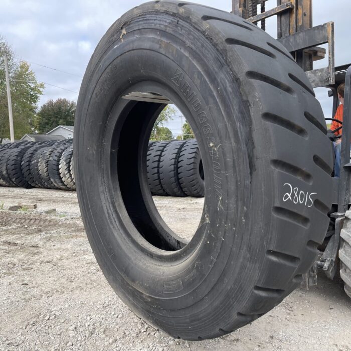 <font color='#da2127' font size ='2'><b>24.00R49 Bridgestone OTR Tire E-4 VRLS 2-Star </font></b><br><font size ='1' color='grey'>CONDITION: </font><font size ='2'>Retread-Used<br><font size ='1' color='grey'>TREAD DEPTH:</font><font size ='2'>  45/32nds<br><font size ='1' color='grey'>DETAILS:</font><font size ='2'> Clean, Sidewall Spots<br><font size ='1' color='grey'>REF #:</font><font size ='2'> G28015<br><font size ='1' color='grey'>LOCATION:</font><font size ='2'> St. Louis, MO
