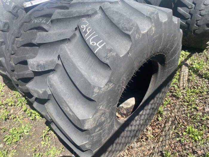 <font color='#da2127' font size ='2'><b>48X25.00X20 Firestone OTR Tire HF-3 High Flotation Flotation 23? DT 10-Ply </font></b><br><font size ='1' color='grey'>CONDITION: </font><font size ='2'>Used<br><font size ='1' color='grey'>TREAD DEPTH:</font><font size ='2'>  37/32nds<br><font size ='1' color='grey'>DETAILS:</font><font size ='2'> Clean, Sidewall Cracks, Liner Patch<br><font size ='1' color='grey'>REF #:</font><font size ='2'> G24164<br><font size ='1' color='grey'>LOCATION:</font><font size ='2'> St. Louis, MO