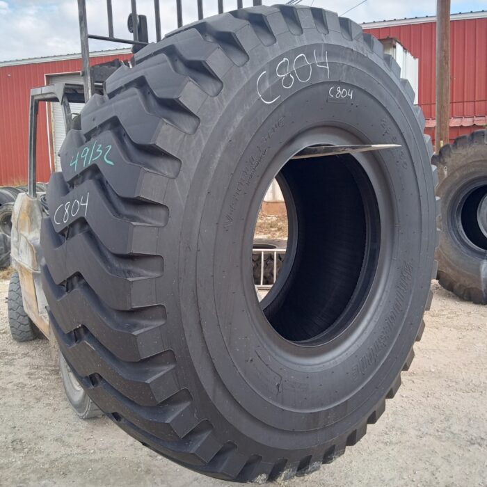 <font color='#da2127' font size ='2'><b>29.5R35 Bridgestone OTR Tire E-3 VRL 2-Star </font></b><br><font size ='1' color='grey'>CONDITION: </font><font size ='2'>New-Take-Off<br><font size ='1' color='grey'>TREAD DEPTH:</font><font size ='2'>  49/32nds<br><font size ='1' color='grey'>DETAILS:</font><font size ='2'> Clean<br><font size ='1' color='grey'>REF #:</font><font size ='2'> C804<br><font size ='1' color='grey'>LOCATION:</font><font size ='2'> New Haven, CT