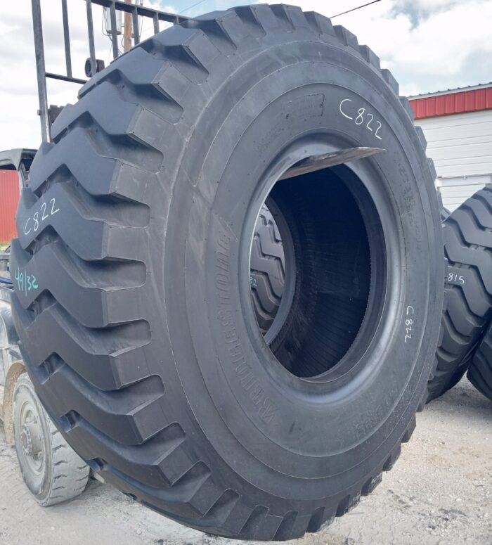 <font color='#da2127' font size ='2'><b>29.5R35 Bridgestone OTR Tire E-3 VRL 2-Star </font></b><br><font size ='1' color='grey'>CONDITION: </font><font size ='2'>New-Take-Off<br><font size ='1' color='grey'>TREAD DEPTH:</font><font size ='2'>  49/32nds<br><font size ='1' color='grey'>DETAILS:</font><font size ='2'> Clean<br><font size ='1' color='grey'>REF #:</font><font size ='2'> C822<br><font size ='1' color='grey'>LOCATION:</font><font size ='2'> Denver, CO