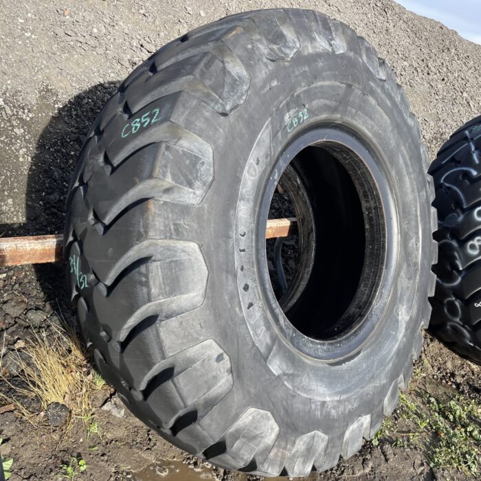 <font color='#da2127' font size ='2'><b>29.5X35 Firestone OTR Tire E-3 L-3 SRG Super Rock Grip 34-Ply </font></b><br><font size ='1' color='grey'>CONDITION: </font><font size ='2'>Used<br><font size ='1' color='grey'>TREAD DEPTH:</font><font size ='2'>  34/32nds<br><font size ='1' color='grey'>DETAILS:</font><font size ='2'> Clean<br><font size ='1' color='grey'>REF #:</font><font size ='2'> C852<br><font size ='1' color='grey'>LOCATION:</font><font size ='2'> Coeur d'Alene, ID