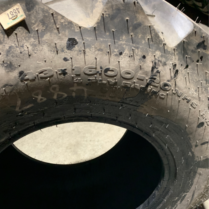 <font color='#da2127' font size ='2'><b>43X16.00X20 Galaxy OTR Tire R-4 Marathoner 4-Ply </font></b><br><font size ='1' color='grey'>CONDITION: </font><font size ='2'>New<br><font size ='1' color='grey'>TREAD DEPTH:</font><font size ='2'>  27/32nds<br><font size ='1' color='grey'>DETAILS:</font><font size ='2'> Unused<br><font size ='1' color='grey'>REF #:</font><font size ='2'> T4887<br><font size ='1' color='grey'>LOCATION:</font><font size ='2'> Columbia, SC