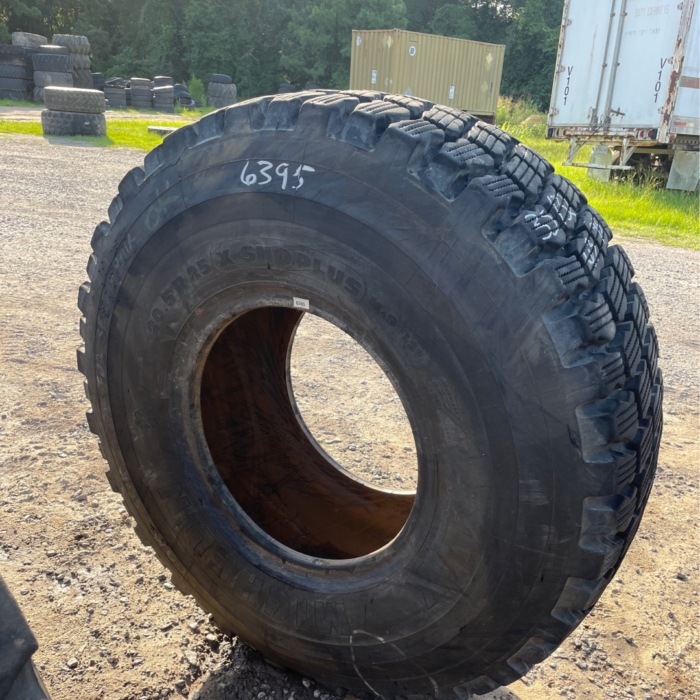 <font color='#da2127' font size ='2'><b>20.5R25 Michelin OTR Tire E-2 L-2 G-2 X-Snoplus M&S 1-Star </font></b><br><font size ='1' color='grey'>CONDITION: </font><font size ='2'>Used<br><font size ='1' color='grey'>TREAD DEPTH:</font><font size ='2'>  35/32nds<br><font size ='1' color='grey'>DETAILS:</font><font size ='2'> Clean<br><font size ='1' color='grey'>REF #:</font><font size ='2'> T6395<br><font size ='1' color='grey'>LOCATION:</font><font size ='2'> Columbia, SC