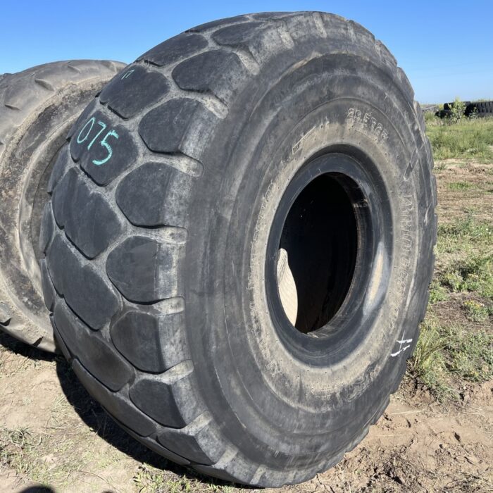 <font color='#da2127' font size ='2'><b>29.5R25 Bridgestone OTR Tire E-3 L-3 VMT 1-Star </font></b><br><font size ='1' color='grey'>CONDITION: </font><font size ='2'>Used<br><font size ='1' color='grey'>TREAD DEPTH:</font><font size ='2'>  17/32nds<br><font size ='1' color='grey'>DETAILS:</font><font size ='2'> Clean, Mildly Weathered Tread, Shoulder Cracks, Bead Damage<br><font size ='1' color='grey'>REF #:</font><font size ='2'> CH075<br><font size ='1' color='grey'>LOCATION:</font><font size ='2'> Denver, CO
