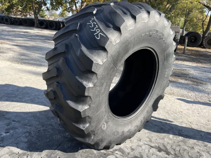 <font color='#da2127' font size ='2'><b>800/70R38 Firestone OTR Tire R-1W Deep Tread 23 173/B </font></b><br><font size ='1' color='grey'>CONDITION: </font><font size ='2'>Used<br><font size ='1' color='grey'>TREAD DEPTH:</font><font size ='2'>  36/32nds<br><font size ='1' color='grey'>DETAILS:</font><font size ='2'> Clean, Liner Patch, Uneven Wear<br><font size ='1' color='grey'>REF #:</font><font size ='2'> G35395<br><font size ='1' color='grey'>LOCATION:</font><font size ='2'> St. Louis, MO