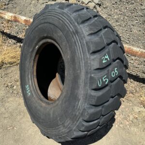 <font color='#da2127' font size ='2'><b>20.5R25 Bridgestone OTR Tire E-2 VKT 1-Star </font></b><br><font size ='1' color='grey'>CONDITION: </font><font size ='2'>Used<br><font size ='1' color='grey'>TREAD DEPTH:</font><font size ='2'>  24/32nds<br><font size ='1' color='grey'>DETAILS:</font><font size ='2'> Clean, Sidewall Rock Damage<br><font size ='1' color='grey'>REF #:</font><font size ='2'> U505<br><font size ='1' color='grey'>LOCATION:</font><font size ='2'> Fowler, CA