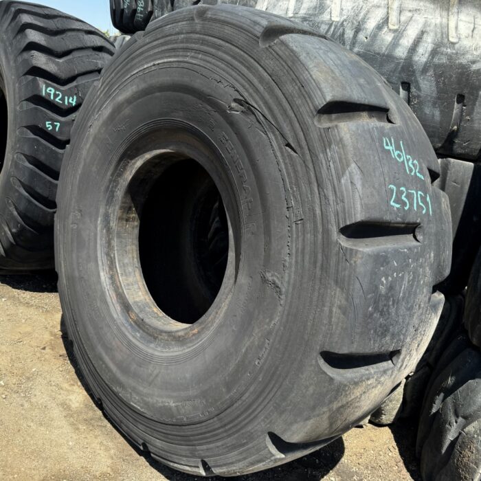 <font color='#da2127' font size ='2'><b>33.5X33 General OTR Tire L-4 L4 44-Ply </font></b><br><font size ='1' color='grey'>CONDITION: </font><font size ='2'>Retread-Used<br><font size ='1' color='grey'>TREAD DEPTH:</font><font size ='2'>  39/32nds<br><font size ='1' color='grey'>DETAILS:</font><font size ='2'> Clean, Aged<br><font size ='1' color='grey'>REF #:</font><font size ='2'> C23751<br><font size ='1' color='grey'>LOCATION:</font><font size ='2'> Beaumont, CA