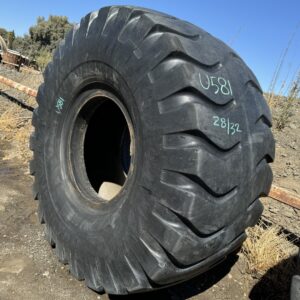 <font color='#da2127' font size ='2'><b>33.25X29 Yokohama OTR Tire E-3 L-3 G-3 IND-3 Y67 Y-67 32-Ply </font></b><br><font size ='1' color='grey'>CONDITION: </font><font size ='2'>Used<br><font size ='1' color='grey'>TREAD DEPTH:</font><font size ='2'>  28/32nds<br><font size ='1' color='grey'>DETAILS:</font><font size ='2'> Clean, Severe Sidewall Flex Cracks on One Side<br><font size ='1' color='grey'>REF #:</font><font size ='2'> U581<br><font size ='1' color='grey'>LOCATION:</font><font size ='2'> Rochester, NY
