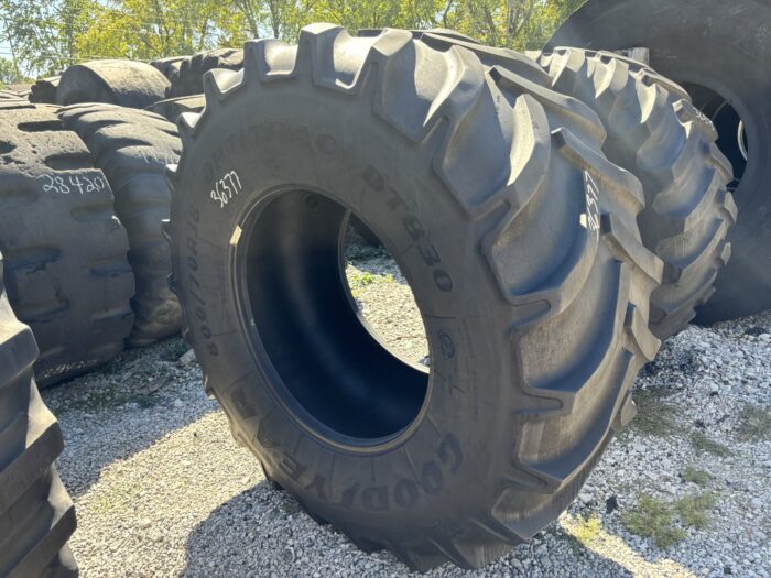 <font color='#da2127' font size ='2'><b>800/70R38 Goodyear OTR Tire R-1W DT830 173B </font></b><br><font size ='1' color='grey'>CONDITION: </font><font size ='2'>Used<br><font size ='1' color='grey'>TREAD DEPTH:</font><font size ='2'>  37/32nds<br><font size ='1' color='grey'>DETAILS:</font><font size ='2'> Clean<br><font size ='1' color='grey'>REF #:</font><font size ='2'> G36377<br><font size ='1' color='grey'>LOCATION:</font><font size ='2'> St. Louis, MO
