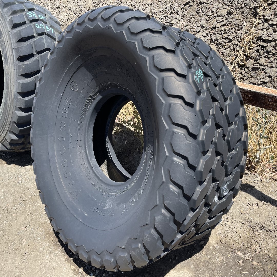 <font color='#da2127' font size ='2'><b>27.25X21 Firestone OTR Tire E-7 Sand & Highway 16-Ply </font></b><br><font size ='1' color='grey'>CONDITION: </font><font size ='2'>New<br><font size ='1' color='grey'>TREAD DEPTH:</font><font size ='2'> 27/32nds<br><font size ='1' color='grey'>DETAILS:</font><font size ='2'> Old Stock<br><font size ='1' color='grey'>REF #:</font><font size ='2'> U022<br><font size ='1' color='grey'>LOCATION:</font><font size ='2'> San Jacinto, CA