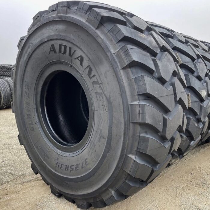 <font color='#da2127' font size ='2'><b>37.25R35 Advance OTR Tire E-3 GLR18 2-Star </font></b><br><font size ='1' color='grey'>CONDITION: </font><font size ='2'>New<br><font size ='1' color='grey'>TREAD DEPTH:</font><font size ='2'>  59/32nds<br><font size ='1' color='grey'>DETAILS:</font><font size ='2'> Unused<br><font size ='1' color='grey'>REF #:</font><font size ='2'> LS006<br><font size ='1' color='grey'>LOCATION:</font><font size ='2'> Fowler, CA