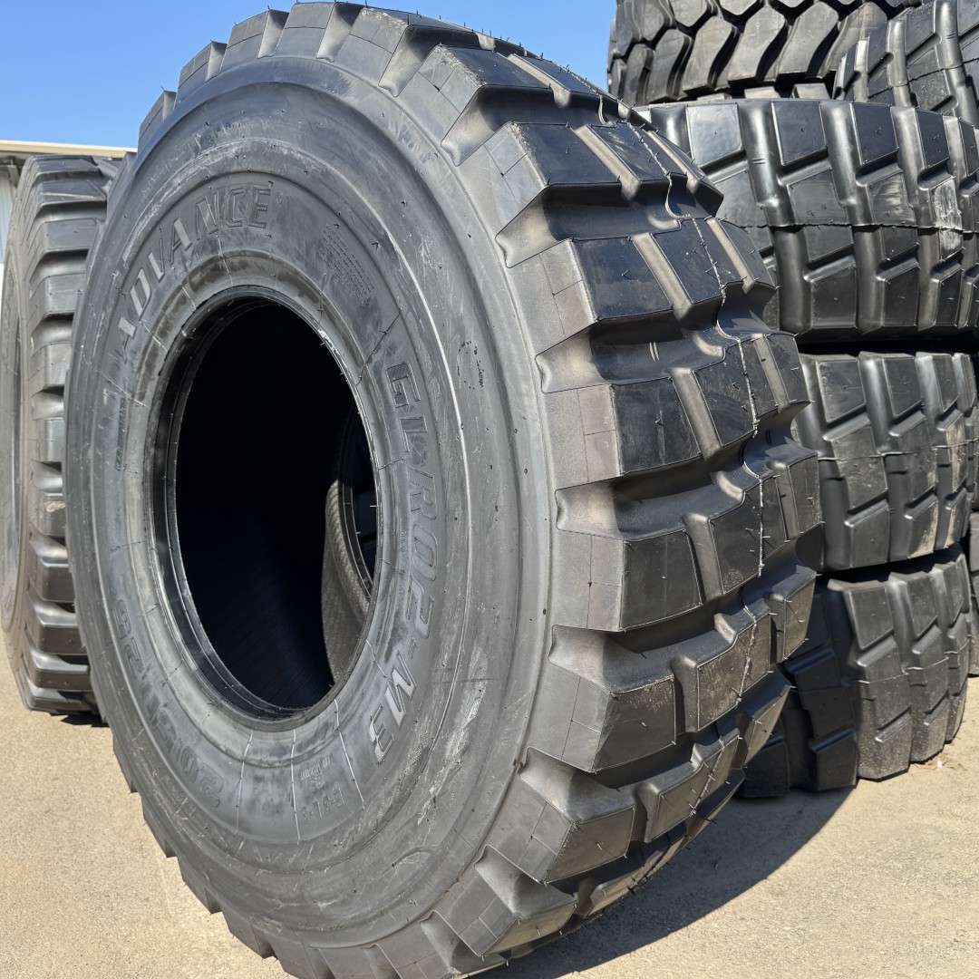 <font color='#da2127' font size ='2'><b>20.5R25 Advance OTR Tire E-3 L-3 GLR02 2-Star </font></b><br><font size ='1' color='grey'>CONDITION: </font><font size ='2'>New<br><font size ='1' color='grey'>TREAD DEPTH:</font><font size ='2'> 34/32nds<br><font size ='1' color='grey'>DETAILS:</font><font size ='2'> Unused<br><font size ='1' color='grey'>REF #:</font><font size ='2'> LS051<br><font size ='1' color='grey'>LOCATION:</font><font size ='2'> Fowler, CA