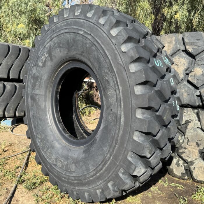 <font color='#da2127' font size ='2'><b>16.00R20 Michelin OTR Tire M-3 Off-Road XML Military  173/170G </font></b><br><font size ='1' color='grey'>CONDITION: </font><font size ='2'>Used<br><font size ='1' color='grey'>TREAD DEPTH:</font><font size ='2'>  32/32nds<br><font size ='1' color='grey'>DETAILS:</font><font size ='2'> Clean, 2013<br><font size ='1' color='grey'>REF #:</font><font size ='2'> U868<br><font size ='1' color='grey'>LOCATION:</font><font size ='2'> Emmett, ID