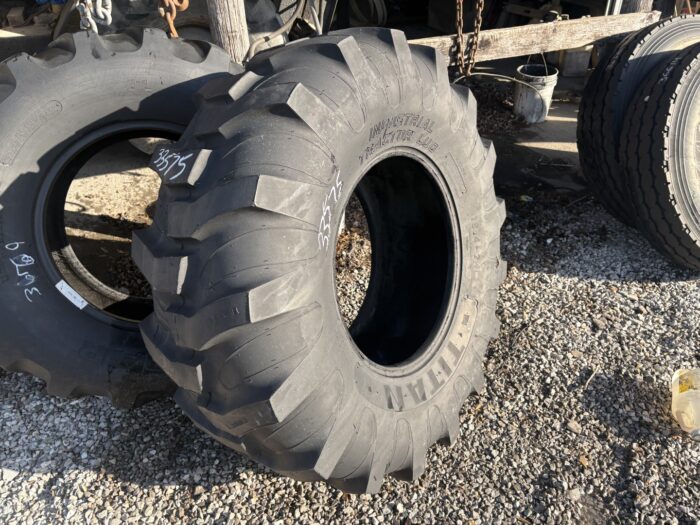 <font color='#da2127' font size ='2'><b>18.4X24 Titan OTR Tire R-4 Industrial Tractor Lug 8-Ply </font></b><br><font size ='1' color='grey'>CONDITION: </font><font size ='2'>New-Take-Off<br><font size ='1' color='grey'>TREAD DEPTH:</font><font size ='2'>  34/32nds<br><font size ='1' color='grey'>DETAILS:</font><font size ='2'> 1-Shoulder Section<br><font size ='1' color='grey'>REF #:</font><font size ='2'> G33575<br><font size ='1' color='grey'>LOCATION:</font><font size ='2'> St. Louis, MO