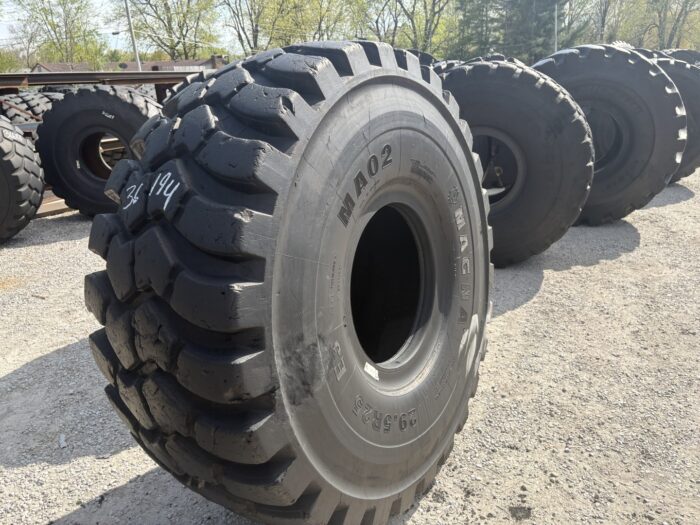 <font color='#da2127' font size ='2'><b>29.5R25 Magna OTR Tire E-3+ L-3+ MA02 2-Star </font></b><br><font size ='1' color='grey'>CONDITION: </font><font size ='2'>Used<br><font size ='1' color='grey'>TREAD DEPTH:</font><font size ='2'>  44/32nds<br><font size ='1' color='grey'>DETAILS:</font><font size ='2'> 1-Shoulder Section & Spot<br><font size ='1' color='grey'>REF #:</font><font size ='2'> G36194<br><font size ='1' color='grey'>LOCATION:</font><font size ='2'> St. Louis, MO