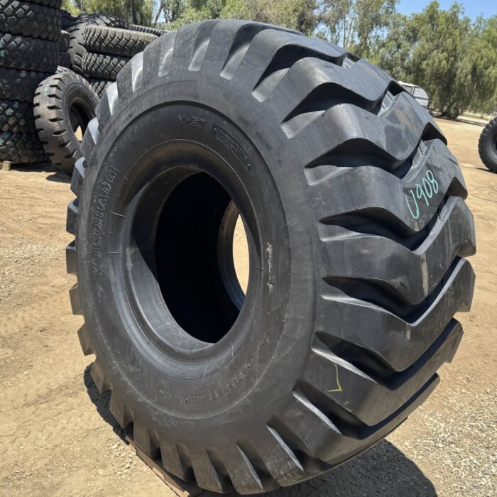 <font color='#da2127' font size ='2'><b>29.5X29 Yokohama OTR Tire E-3 L-3 G-3 IND-3 Y67 40-Ply </font></b><br><font size ='1' color='grey'>CONDITION: </font><font size ='2'>New<br><font size ='1' color='grey'>TREAD DEPTH:</font><font size ='2'>  62/32nds<br><font size ='1' color='grey'>DETAILS:</font><font size ='2'> Unused<br><font size ='1' color='grey'>REF #:</font><font size ='2'> U908<br><font size ='1' color='grey'>LOCATION:</font><font size ='2'> San Jacinto, CA