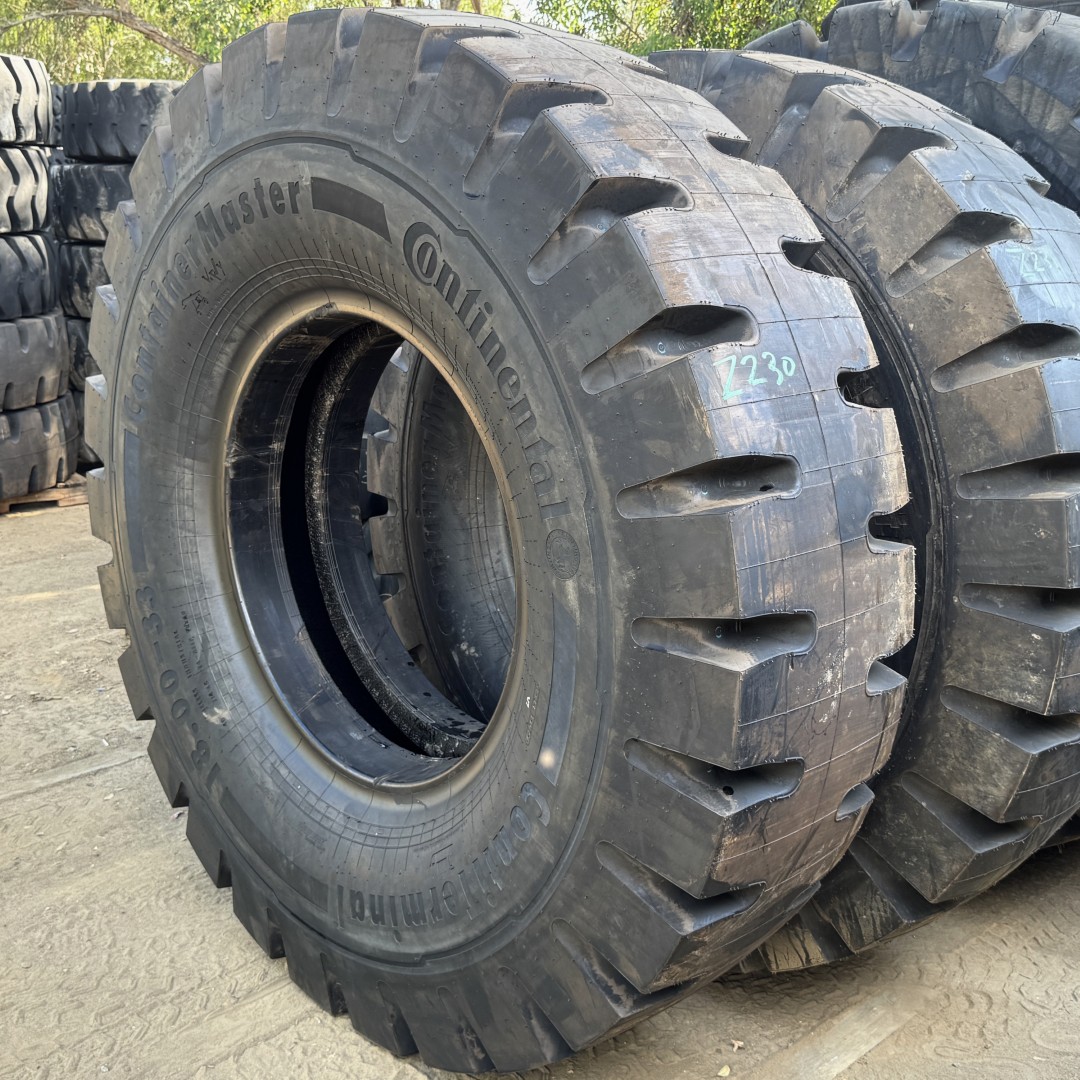 <font color='#da2127' font size ='2'><b>18.00X33 Continental OTR Tire E-4 IND-4 Container Master 40-Ply </font></b><br><font size ='1' color='grey'>CONDITION: </font><font size ='2'>New<br><font size ='1' color='grey'>TREAD DEPTH:</font><font size ='2'> 86/32nds<br><font size ='1' color='grey'>DETAILS:</font><font size ='2'> Unused<br><font size ='1' color='grey'>REF #:</font><font size ='2'> Z231<br><font size ='1' color='grey'>LOCATION:</font><font size ='2'> San Jacinto, CA