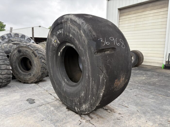 <font color='#da2127' font size ='2'><b>41.25/70X39 Goodyear OTR Tire L-5 NRLDL5A 42-Ply </font></b><br><font size ='1' color='grey'>CONDITION: </font><font size ='2'>Retread-Used<br><font size ='1' color='grey'>TREAD DEPTH:</font><font size ='2'>  138/32nds<br><font size ='1' color='grey'>DETAILS:</font><font size ='2'> 1-Sidewall Section, Bead Wrap<br><font size ='1' color='grey'>REF #:</font><font size ='2'> G36968<br><font size ='1' color='grey'>LOCATION:</font><font size ='2'> St. Louis, MO