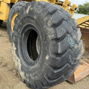 <font color='#da2127' font size ='2'><b>29.5X29 Firestone OTR Tire E-3 L-3 SRG Super Rock Grip 28-Ply </font></b><br><font size ='1' color='grey'>CONDITION: </font><font size ='2'>Used<br><font size ='1' color='grey'>TREAD DEPTH:</font><font size ='2'>  19/32nds<br><font size ='1' color='grey'>DETAILS:</font><font size ='2'> Clean, Weathered Cracks in Tread<br><font size ='1' color='grey'>REF #:</font><font size ='2'> SK108<br><font size ='1' color='grey'>LOCATION:</font><font size ='2'> Saskatoon, SK