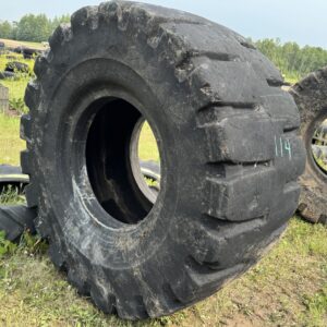 <font color='#da2127' font size ='2'><b>35/65X33 Goodyear OTR Tire L-5 NRLDL5A 24-Ply </font></b><br><font size ='1' color='grey'>CONDITION: </font><font size ='2'>Used<br><font size ='1' color='grey'>TREAD DEPTH:</font><font size ='2'> <br><font size ='1' color='grey'>DETAILS:</font><font size ='2'> Clean<br><font size ='1' color='grey'>REF #:</font><font size ='2'> SK114<br><font size ='1' color='grey'>LOCATION:</font><font size ='2'> Saskatoon, SK