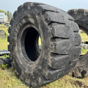 <font color='#da2127' font size ='2'><b>35/65X33 Goodyear OTR Tire L-5 NRLDL5A 24-Ply </font></b><br><font size ='1' color='grey'>CONDITION: </font><font size ='2'>Used<br><font size ='1' color='grey'>TREAD DEPTH:</font><font size ='2'> <br><font size ='1' color='grey'>DETAILS:</font><font size ='2'> Clean, Full Sidewall Spot on One Side<br><font size ='1' color='grey'>REF #:</font><font size ='2'> SK115<br><font size ='1' color='grey'>LOCATION:</font><font size ='2'> Saskatoon, SK