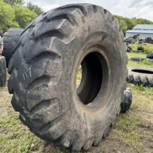<font color='#da2127' font size ='2'><b>33.5X33 Firestone OTR Tire E-3 L-3 SRG Super Rock Grip 32-Ply </font></b><br><font size ='1' color='grey'>CONDITION: </font><font size ='2'>Used<br><font size ='1' color='grey'>TREAD DEPTH:</font><font size ='2'> <br><font size ='1' color='grey'>DETAILS:</font><font size ='2'> Clean, Old<br><font size ='1' color='grey'>REF #:</font><font size ='2'> SK117<br><font size ='1' color='grey'>LOCATION:</font><font size ='2'> Saskatoon, SK