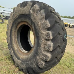 <font color='#da2127' font size ='2'><b>33.5X33 Firestone OTR Tire E-3 L-3 SRG Super Rock Grip 32-Ply </font></b><br><font size ='1' color='grey'>CONDITION: </font><font size ='2'>Used<br><font size ='1' color='grey'>TREAD DEPTH:</font><font size ='2'> <br><font size ='1' color='grey'>DETAILS:</font><font size ='2'> Clean, Old, Weathered on One Sidewall<br><font size ='1' color='grey'>REF #:</font><font size ='2'> SK119<br><font size ='1' color='grey'>LOCATION:</font><font size ='2'> Saskatoon, SK