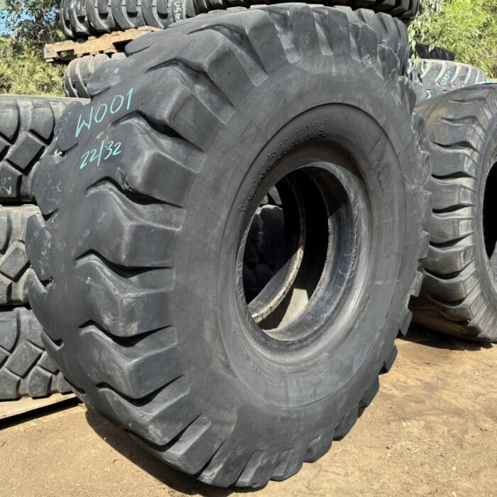 <font color='#da2127' font size ='2'><b>21.00X25 Yokohama OTR Tire IND-3 Y67W 40-Ply </font></b><br><font size ='1' color='grey'>CONDITION: </font><font size ='2'>Used<br><font size ='1' color='grey'>TREAD DEPTH:</font><font size ='2'>  22/32nds<br><font size ='1' color='grey'>DETAILS:</font><font size ='2'> Clean<br><font size ='1' color='grey'>REF #:</font><font size ='2'> W001<br><font size ='1' color='grey'>LOCATION:</font><font size ='2'> San Jacinto, CA