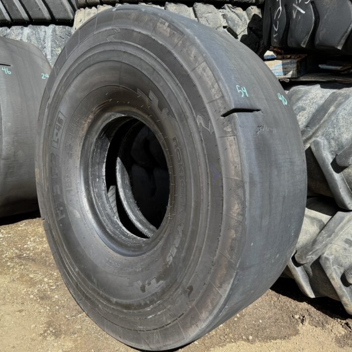 <font color='#da2127' font size ='2'><b>18.00X25 Nokian OTR Tire L-4S L-5S HTS G2 L4S 40-Ply </font></b><br><font size ='1' color='grey'>CONDITION: </font><font size ='2'>Used<br><font size ='1' color='grey'>TREAD DEPTH:</font><font size ='2'>  46/32nds<br><font size ='1' color='grey'>DETAILS:</font><font size ='2'> Clean, Uneven Wear 40-54, 2021<br><font size ='1' color='grey'>REF #:</font><font size ='2'> W026<br><font size ='1' color='grey'>LOCATION:</font><font size ='2'> San Jacinto, CA