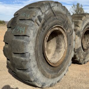 <font color='#da2127' font size ='2'><b>29.5X29 Goodyear OTR Tire L-5 L5 28-Ply </font></b><br><font size ='1' color='grey'>CONDITION: </font><font size ='2'>Retread-Used<br><font size ='1' color='grey'>TREAD DEPTH:</font><font size ='2'>  38/32nds<br><font size ='1' color='grey'>DETAILS:</font><font size ='2'> Clean, Shoulder Cuts, Burnt Sidewall, On Rim, As Is<br><font size ='1' color='grey'>REF #:</font><font size ='2'> Z344<br><font size ='1' color='grey'>LOCATION:</font><font size ='2'> Amarillo, TX