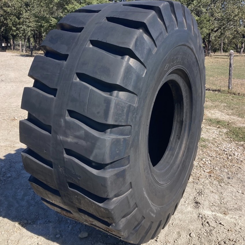 <font color='#da2127' font size ='2'><b>29.5X29 Advance OTR Tire E-3 L-3 Rock Regular 28-Ply </font></b><br><font size ='1' color='grey'>CONDITION: </font><font size ='2'>New-Take-Off<br><font size ='1' color='grey'>TREAD DEPTH:</font><font size ='2'> 50/32nds<br><font size ='1' color='grey'>DETAILS:</font><font size ='2'> Clean, 2-Sidewall Spots<br><font size ='1' color='grey'>REF #:</font><font size ='2'> D411<br><font size ='1' color='grey'>LOCATION:</font><font size ='2'> Flatonia, TX