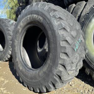 <font color='#da2127' font size ='2'><b>17.5R25 Michelin OTR Tire L-2 G-2 XTLA 1-Star </font></b><br><font size ='1' color='grey'>CONDITION: </font><font size ='2'>Used<br><font size ='1' color='grey'>TREAD DEPTH:</font><font size ='2'>  10/32nds<br><font size ='1' color='grey'>DETAILS:</font><font size ='2'> Clean, Aged<br><font size ='1' color='grey'>REF #:</font><font size ='2'> W130<br><font size ='1' color='grey'>LOCATION:</font><font size ='2'> San Jacinto, CA
