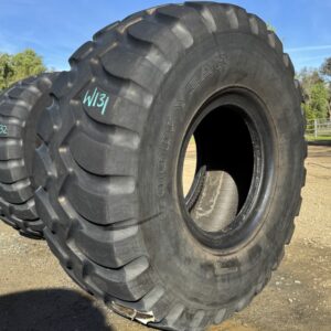 <font color='#da2127' font size ='2'><b>23.5R25 Goodyear OTR Tire E-3 L-3 G-3 GP2B GP-2B 2-Star </font></b><br><font size ='1' color='grey'>CONDITION: </font><font size ='2'>Used<br><font size ='1' color='grey'>TREAD DEPTH:</font><font size ='2'>  32/32nds<br><font size ='1' color='grey'>DETAILS:</font><font size ='2'> Clean<br><font size ='1' color='grey'>REF #:</font><font size ='2'> W131<br><font size ='1' color='grey'>LOCATION:</font><font size ='2'> San Jacinto, CA