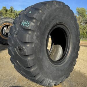 <font color='#da2127' font size ='2'><b>23.5R25 Goodyear OTR Tire E-3 L-3 G-3 GP2B GP-2B 2-Star </font></b><br><font size ='1' color='grey'>CONDITION: </font><font size ='2'>Used<br><font size ='1' color='grey'>TREAD DEPTH:</font><font size ='2'>  16/32nds<br><font size ='1' color='grey'>DETAILS:</font><font size ='2'> Clean<br><font size ='1' color='grey'>REF #:</font><font size ='2'> W133<br><font size ='1' color='grey'>LOCATION:</font><font size ='2'> San Jacinto, CA