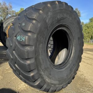 <font color='#da2127' font size ='2'><b>23.5R25 Goodyear OTR Tire E-3 L-3 G-3 GP2B GP-2B 2-Star </font></b><br><font size ='1' color='grey'>CONDITION: </font><font size ='2'>Used<br><font size ='1' color='grey'>TREAD DEPTH:</font><font size ='2'>  16/32nds<br><font size ='1' color='grey'>DETAILS:</font><font size ='2'> Clean<br><font size ='1' color='grey'>REF #:</font><font size ='2'> W134<br><font size ='1' color='grey'>LOCATION:</font><font size ='2'> San Jacinto, CA