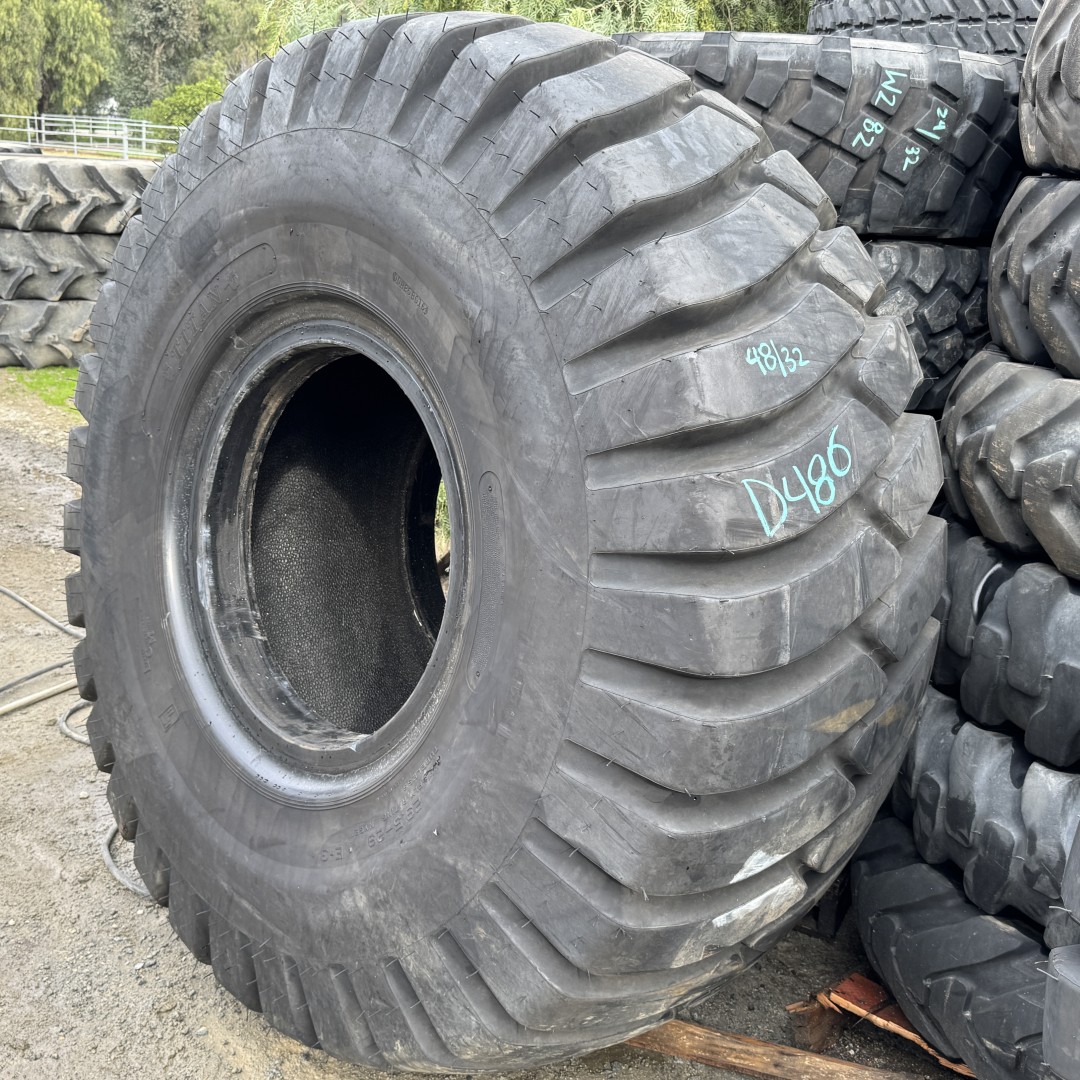 <font color='#da2127' font size ='2'><b>29.5X29 Titan OTR Tire E-3 L-3 NDLCM 28-Ply </font></b><br><font size ='1' color='grey'>CONDITION: </font><font size ='2'>New-Take-Off<br><font size ='1' color='grey'>TREAD DEPTH:</font><font size ='2'> 48/32nds<br><font size ='1' color='grey'>DETAILS:</font><font size ='2'> Clean<br><font size ='1' color='grey'>REF #:</font><font size ='2'> D486<br><font size ='1' color='grey'>LOCATION:</font><font size ='2'> San Jacinto, CA