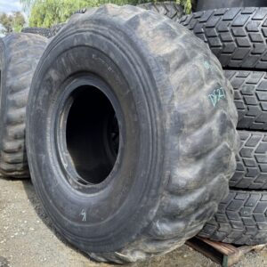 <font color='#da2127' font size ='2'><b>29.5R29 Bridgestone OTR Tire E-2 VKT 2-Star </font></b><br><font size ='1' color='grey'>CONDITION: </font><font size ='2'>Used<br><font size ='1' color='grey'>TREAD DEPTH:</font><font size ='2'>  19/32nds<br><font size ='1' color='grey'>DETAILS:</font><font size ='2'> Clean<br><font size ='1' color='grey'>REF #:</font><font size ='2'> D527<br><font size ='1' color='grey'>LOCATION:</font><font size ='2'> San Jacinto, CA