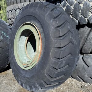<font color='#da2127' font size ='2'><b>29.5X35 Firestone OTR Tire E-3 L-3 SRG Super Rock Grip 34-Ply </font></b><br><font size ='1' color='grey'>CONDITION: </font><font size ='2'>Used<br><font size ='1' color='grey'>TREAD DEPTH:</font><font size ='2'>  11/32nds<br><font size ='1' color='grey'>DETAILS:</font><font size ='2'> Clean, Aged, On Rim<br><font size ='1' color='grey'>REF #:</font><font size ='2'> W181<br><font size ='1' color='grey'>LOCATION:</font><font size ='2'> San Jacinto, CA
