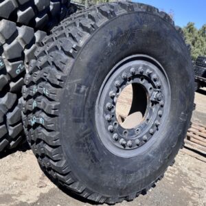 <font color='#da2127' font size ='2'><b>395/85R20 Goodyear OTR Tire M-3 Off-Road MV/T Military  166K </font></b><br><font size ='1' color='grey'>CONDITION: </font><font size ='2'>New<br><font size ='1' color='grey'>TREAD DEPTH:</font><font size ='2'>  26/32nds<br><font size ='1' color='grey'>DETAILS:</font><font size ='2'> Clean, On Heavy Duty Hutchinson 20X11 Rim, 2018<br><font size ='1' color='grey'>REF #:</font><font size ='2'> W281<br><font size ='1' color='grey'>LOCATION:</font><font size ='2'> San Jacinto, CA