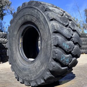 <font color='#da2127' font size ='2'><b>35/65R33 Bridgestone OTR Tire E-4 L-4 VSNTZ 2-Star </font></b><br><font size ='1' color='grey'>CONDITION: </font><font size ='2'>Used<br><font size ='1' color='grey'>TREAD DEPTH:</font><font size ='2'>  43/32nds<br><font size ='1' color='grey'>DETAILS:</font><font size ='2'> Clean, Mildly Weathered Tread<br><font size ='1' color='grey'>REF #:</font><font size ='2'> D546<br><font size ='1' color='grey'>LOCATION:</font><font size ='2'> San Jacinto, CA