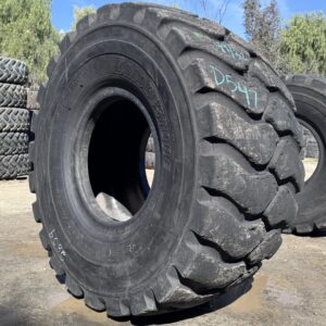 <font color='#da2127' font size ='2'><b>35/65R33 Bridgestone OTR Tire E-4 L-4 VSNTZ 2-Star </font></b><br><font size ='1' color='grey'>CONDITION: </font><font size ='2'>Used<br><font size ='1' color='grey'>TREAD DEPTH:</font><font size ='2'>  49/32nds<br><font size ='1' color='grey'>DETAILS:</font><font size ='2'> Clean, Mildly Weathered Tread, Minor Cuts on One Sidewall<br><font size ='1' color='grey'>REF #:</font><font size ='2'> D547<br><font size ='1' color='grey'>LOCATION:</font><font size ='2'> San Jacinto, CA