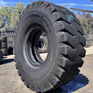 <font color='#da2127' font size ='2'><b>18.00X25 Continental OTR Tire E-4 IND-4 Container Master 40-Ply </font></b><br><font size ='1' color='grey'>CONDITION: </font><font size ='2'>Used<br><font size ='1' color='grey'>TREAD DEPTH:</font><font size ='2'>  23/32nds<br><font size ='1' color='grey'>DETAILS:</font><font size ='2'> Clean<br><font size ='1' color='grey'>REF #:</font><font size ='2'> W350<br><font size ='1' color='grey'>LOCATION:</font><font size ='2'> San Jacinto, CA