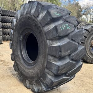 <font color='#da2127' font size ='2'><b>29.5X25 Titan OTR Tire L-5 LD250 28-Ply </font></b><br><font size ='1' color='grey'>CONDITION: </font><font size ='2'>Used<br><font size ='1' color='grey'>TREAD DEPTH:</font><font size ='2'>  91/32nds<br><font size ='1' color='grey'>DETAILS:</font><font size ='2'> Clean, Rough Tread, Deep Rock Cuts on One Sidewall, Rear Use Only<br><font size ='1' color='grey'>REF #:</font><font size ='2'> W376<br><font size ='1' color='grey'>LOCATION:</font><font size ='2'> San Jacinto, CA