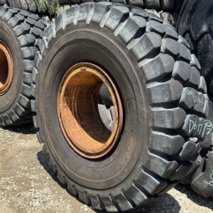 <font color='#da2127' font size ='2'><b>18.00R25 Bridgestone OTR Tire E-4 G-4 VMTS 2-Star </font></b><br><font size ='1' color='grey'>CONDITION: </font><font size ='2'>Used<br><font size ='1' color='grey'>TREAD DEPTH:</font><font size ='2'>  49/32nds<br><font size ='1' color='grey'>DETAILS:</font><font size ='2'> Clean, On Rim<br><font size ='1' color='grey'>REF #:</font><font size ='2'> D617<br><font size ='1' color='grey'>LOCATION:</font><font size ='2'> San Jacinto, CA