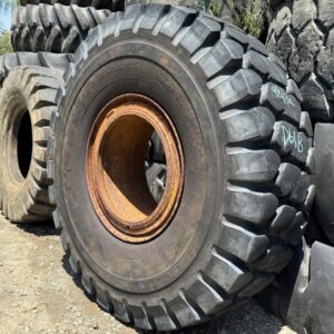 <font color='#da2127' font size ='2'><b>18.00R25 Bridgestone OTR Tire E-4 G-4 VMTS 2-Star </font></b><br><font size ='1' color='grey'>CONDITION: </font><font size ='2'>Used<br><font size ='1' color='grey'>TREAD DEPTH:</font><font size ='2'>  48/32nds<br><font size ='1' color='grey'>DETAILS:</font><font size ='2'> Clean, On Rim<br><font size ='1' color='grey'>REF #:</font><font size ='2'> D618<br><font size ='1' color='grey'>LOCATION:</font><font size ='2'> San Jacinto, CA